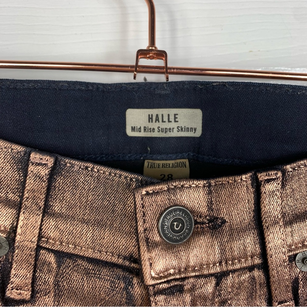 True Religion Womens 28 Hallie Mid Rise Super Skinny - Picture 3 of 4